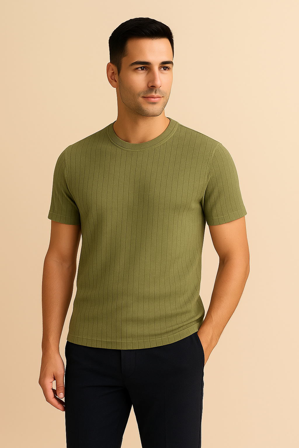 Drop Needle Texture T-shirt